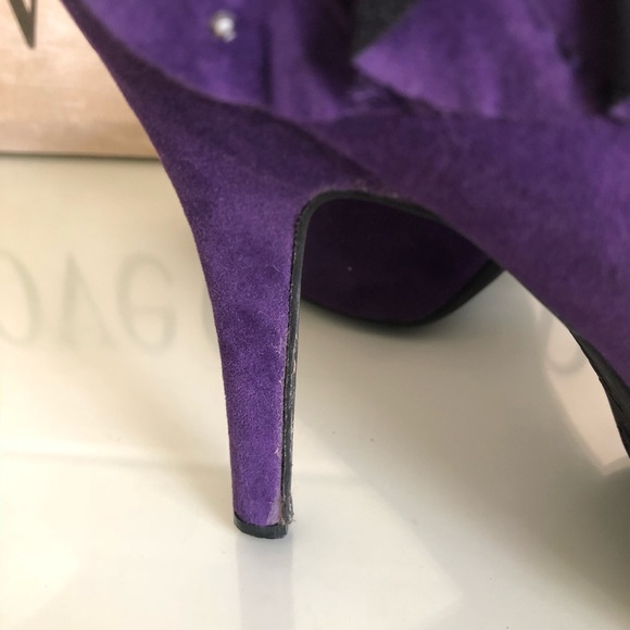 Bamboo Purple Rhinestone High Heels - 10 - Picture 6 of 8